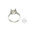 1Pcs 6.5-9MM Round Cz Stone Prong Setting 925 Sterling Silver Bezel Tray Adjustable Ring Settings 1214011