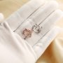 8x10MM Oval Prongs Pendant Settings,Animal Crab Rose Gold Plated Solid 925 Sterling Silver Charm Bezel,DIY Gemstone Supplies 1431141