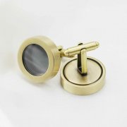 10Pcs 16mm Brass Bronze Round Cuff Links Settings 3mm Deep Bezel Floating DIY Cufflinks Blank Wedding Gift 1500158