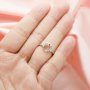6x8MM Oval Prong Ring Settings,Solid 14K 18K Gold Ring,Halo Pave CZ Stone Ring,Vintage Style Ring,DIY Ring Supplies For Gemstone 1222078