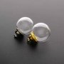 5Pcs 16-25MM Round Glass Dome Globe with 6MM Opening Silver Gold Plated Screw Cap for Perfume Liquid DIY Wish Vial Charm Supplies 1800515