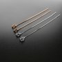 1Pair 5-8MM Round Bezel Solid 925 Sterling Silver Gemstone Prong Earrings Settings DIY Ear Wire Findings Rose Gold Plated 3'' 1706031