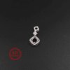 1Pcs 5-8MM Round Bezel 4 Prong Halo Pave Head Solid 925 Sterling Silver DIY Pendant Settings for Gems Moissanite Stone 1411244