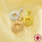 Halo Round Flower Prongs Pendant Settings,Solid 925 Sterling Silver Rose Gold Plated Charm,Pave CZ Stone Pendant,DIY Pendant Supplies 1411403