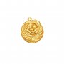 Mother and Baby Flower Pendant Charm,Stainless Steel Gold Plated Rose Flower Pendant,Simple Flower Pendant,DIY Pendant Supplies 1431534