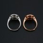 Keepsake Breast Milk Resin Ring Settings Round Solid Back 925 Sterling Silver Rose Gold Plated 8MM Halo CZ Stone Ring Bezel 1210092