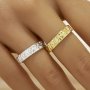 Vintage Styles Textured Ring,Solid 925 Sterling Silver Gold Plated Ring,Men's Ring,Adjustable Ring 6290629