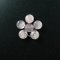 6pcs 10mm round pink rose quartz ring earrings cabochon settings speical cabs jewelry findings supplies 4110089