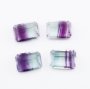 1Pcs 6x8MM Rectangle Emerald Cut Green Purple Fluorite Faceted Cut Loose Gemstone Natural Semi Precious Stone DIY Jewelry Supplies 4170013