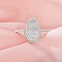 6x11MM Keepsake Breast Milk Resin Oval Ring Bezel Settings,Solid 925 Sterling Silver Ring,CZ Stone Art Deco Solid Back Ring,DIY Ring Supplies 1222154-1