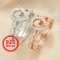 6x8MM Pear Prong Rings Settings Stackable Solid 925 Sterling Silver Rose Gold Plated Art Deco Bezel Stacker Ring DIY Set For Gemstone 1294416