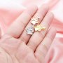 13MM Keepsake Breast Milk Resin Dog Paw Pendant Bezel Settings,Solid 14K 18K Gold Pendant Charm,DIY Pendant Bezel Supplies 1431216