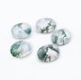 1Pcs 6x8MM Natural Oval Moss Agate Faceted Cut Loose Gemstone Nature Semi Precious Stone DIY Jewelry Supplies 4160029