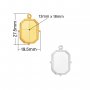 13x18MM Keepsake Breast Milk Resin Rectangle Bezel Pendant Settings,Stainless Steel Pendant Charm,Vintage Styles DIY Pendant Supplies 1431537
