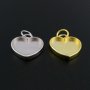 12MM Heart Bezel Settings for Breast Milk Resin Solid Back Gold Plated 925 Sterling Silver Pendant DIY Supplies 1431088