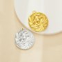 Mother and Baby Flower Pendant Charm,Stainless Steel Gold Plated Rose Flower Pendant,Simple Flower Pendant,DIY Pendant Supplies 1431534