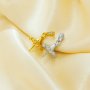 Keepsake Breast Milk Ball Flower Pin Pendant Settings for 11-16MM Half Drilled Pearl Bead,Solid 925 Sterling Silver Gold Plated Pendant Charm,DIY Pendant Supplies 1431496