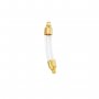 Tube Glass Bottle Stainless Steel Pendant,Silver Bronze Gold Plated Minimalist Perfume Vial Pendant,Wish Charm,DIY Pendant Supplies 1800600