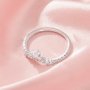 Curved Moissanite Stackable Ring,Solid 14K 18K Gold Ring,Dainty Stacker Ring,Stackable Ring,DIY Ring Supplies 1294997