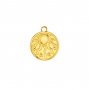 5MM Keepsake Breast Milk Resin Round Bezel Sun Star Pendant Settings,Gold Plated Stainless Steel Pendant,Vintage Styles Sun Pendant 1411427