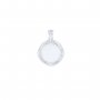12MM Keepsake Breast Milk Resin Round Bezel Pendant Settings,Solid 925 Sterling Silver Rose Gold Plated Pendant Charm,DIY Pendant Supplies 1411468