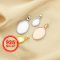 Breast Milk Resin Oval Solid Back Pendant Bezel Settings,Solid 925 Sterling Silver Rose Gold Plated Pendant,DIY Memory Jewelry Supplies 1421198