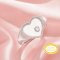 Keepsake Breast Milk Resin Heart Bezel Ring Settings,Birthstone Solid 14K 18K Gold Ring,Solid Back Heart Ring,DIY Ring Supplies 1295058