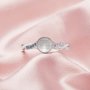Keepsake Breast Milk Resin Round Ring Settings,Solid Back 925 Sterling Silver Birthstone Ring,Art Deco Infinity Bezel Ring,DIY Ring Supplies 1212098