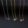 1Pcs 1.9MM Thick 16-22Inches Rose Gold Plated Solid 925 Sterling Silver Twisted Chain Necklace DIY Supplies Findings 1320009