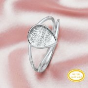 Keepsake Breast Milk Resin Pear Bezel Ring Settings,Solid Back Solid 14K 18K Gold Ring,Split Shank Ring,DIY Ring Supplies 1294728