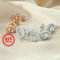 1Pair Multiple Size Oval Solid 925 Sterling Silver Rose Gold Tone DIY Prong Studs Earrings Settings Bezel With Cubic Zirconia 1706016