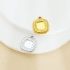 6MM Cushion Square Bezel Stainless Steel Pendant Settings,Stainless Steel Square Pendant Charm,Art Deco Square Pendant,DIY Pendant Blank 1431538