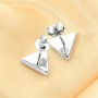 1Pair 8MM Keepsake Breast Milk Resin Triangle Earrings Blank Settings,Solid 925 Sterling Silver Rose Gold Plated Studs Earrings,DIY Earrings Supplies 1706138