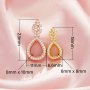 Halo Pear Prong Pendant Settings,Solid 14K 18K Gold Pendant,Moissanite Art Deco Pendant,Vintage Styles Pendant,DIY Pendant Supplies 1431506