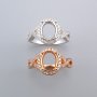 7x9MM Oval Prong Ring Settings Solid 925 Sterling Silver Rose Gold Plated Set Size DIY Ring Bezel for Gemstone Supplies 1224078