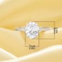 Minimalist Oval Simulated Diamond Ring With 7x9MM Oval White Cubic Zirconia,Solid 925 Sterling Silver Ring,Pave CZ Stone Oval Ring 6220332
