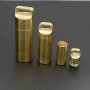1pcs raw brass seal EDC medicine tablet storage box cremation bottle perfume holder ash wish vial pendant charm DIY supplies 1800401-1