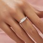3x6MM Keepsake Breast Milk Resin Rectangle Bezel Ring Settings,Solid 14K 18K Gold Ring,Vintage Styles Ring,Moissanite Art Deco Solid Back Ring,DIY Ring Supplies 1295051