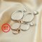 1Pcs Mutiple Size Simple Oval Frame Bezel Settings Solid 925 Sterling Silver DIY Pendant Charm Tray 1421093