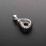 1Pcs 6.5-9MM Round Bezel Gemstone Cz Stone Solid 925 Sterling Silver Prong Pendant Charm Settings Drop Shaple 1411231