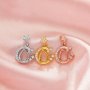 6x8MM Pear Prong Pendant Bezel Settings,Moon Solid 14K 18K Gold Pendant,Art Deco Pendant,DIY Pendant Supplies For Gemstone 1431509