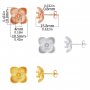 4MM Keepsake Breast Milk Resin Round prongs Studs Earrings Settings,Flower Solid 925 Sterling Silver Rose Gold Plated Earrings,DIY Earring Supplies 1706229