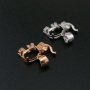1Pcs 6x8MM Oval Prong Pendant Settings Elephant Rose Gold Plated Solid 925 Sterling Silver Charm Bezel Tray DIY Supplies for Gemstone 1421146