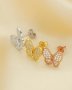 2x4MM Marquise Prong Studs Earring Settings,Butterfly Solid 925 Sterling Silver Rose Gold Plated Earrings,DIY Earrings Bezel 1706114