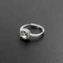 1Pcs 5-9MM Rose Gold Silver Round Gems Cz Stone Prong Setting Solid 925 Sterling Silver Bezel Tray DIY Adjustable Ring Settings 1214022