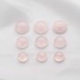 5Pcs Round Pink Rose Quartz Cabochon,October Birthstone Semi Precious Gemstone DIY Jewelry Supplies 4110194