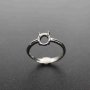 1Pcs Mulitiple Size Rose Gold 925 Sterling Silver Oval Ring Settings For Flat Back Cabochon DIY Prong Ring Bezel 1224007