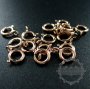 10pcs 5.5mm 14K rose gold filled high quality color not tarnished spring ring with open ring clasp DIY jewelry necklace chain supplies findings 1525008