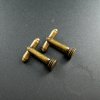 10pcs Screw Change Series 8mm screwed top bezel basic antiqued bronze brass DIY cufflinks,cuff link supplies jewelry findings 1500060