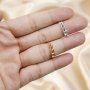 4MM Round Prong Ring Settings 4 Stones Rose Gold Plated Solid 925 Sterling Silver Adjustable Ring Bezel for Gemstone 1212075